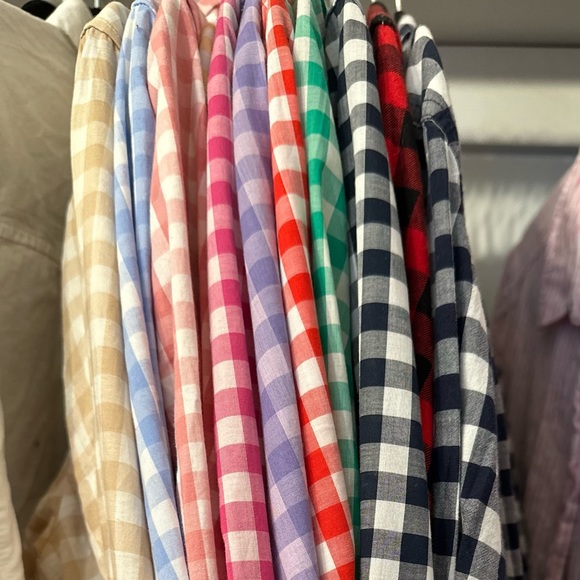 J. Crew Red and Black Gingham check flannel shirt in signature fit - Picture 3 of 3